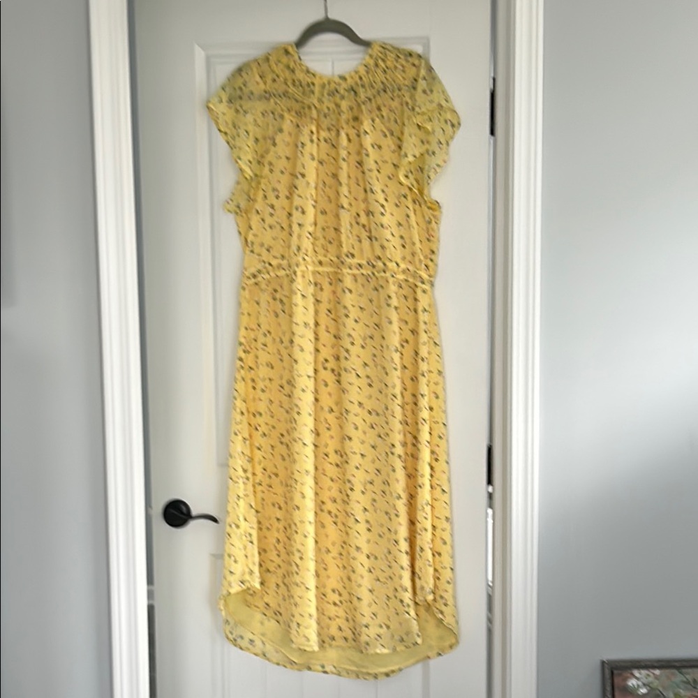 Yellow Floral Women's Dress